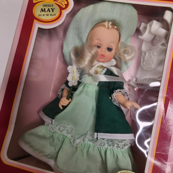 Vintage Emerald Lily of the Valley Birthstones and Blossoms May Doll - Picture 4 of 5